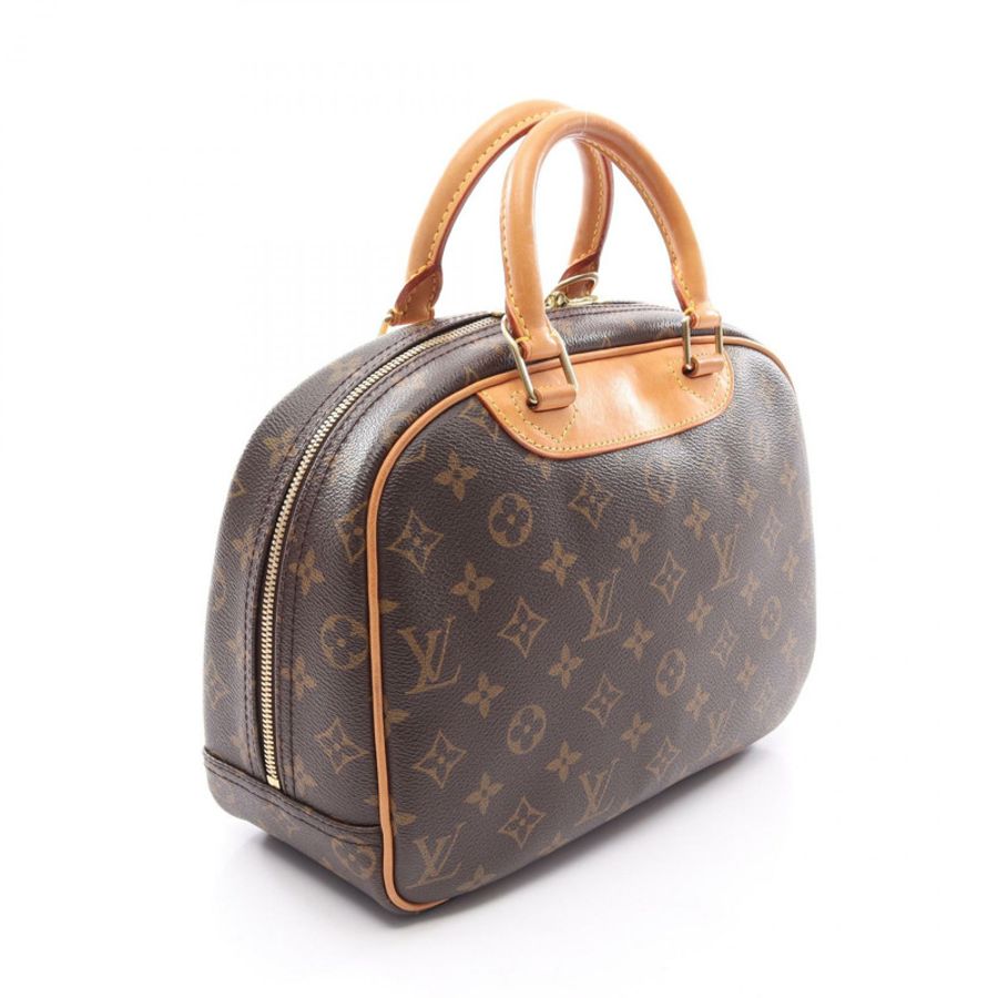 路易威登 Trouville 手提包 M42228 Monogram 帆布皮革棕色二手女士-1