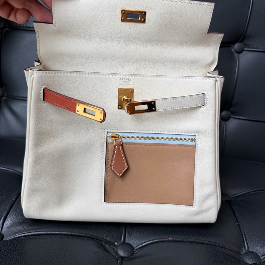 Hermes kelly 25 Colormatic Kelly25 六拼色,swift皮,限量收藏級別B刻-3
