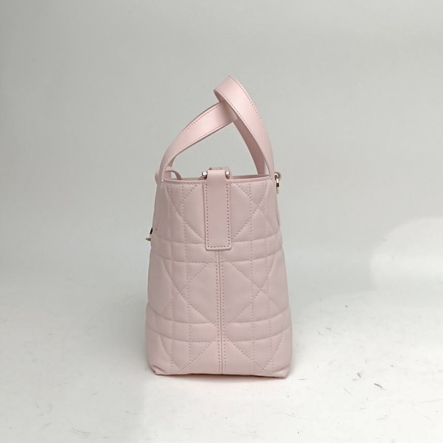 DIOR Toujours竖版小号16粉色牛皮金扣肩背包-1