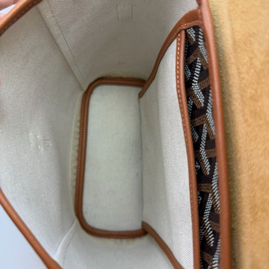 閒置新⭐高雅德/Goyard ALPIN迷你背包 老花滿印可拆卸可調節肩帶 帆布拼牛皮 書包背包雙肩包 迷你 男女同款情侶款 棕色 銀扣-6