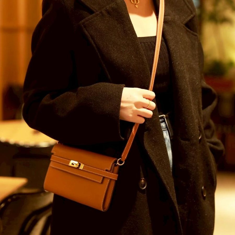 Hermes Kelly to go金棕金 U刻 Epsom皮-2
