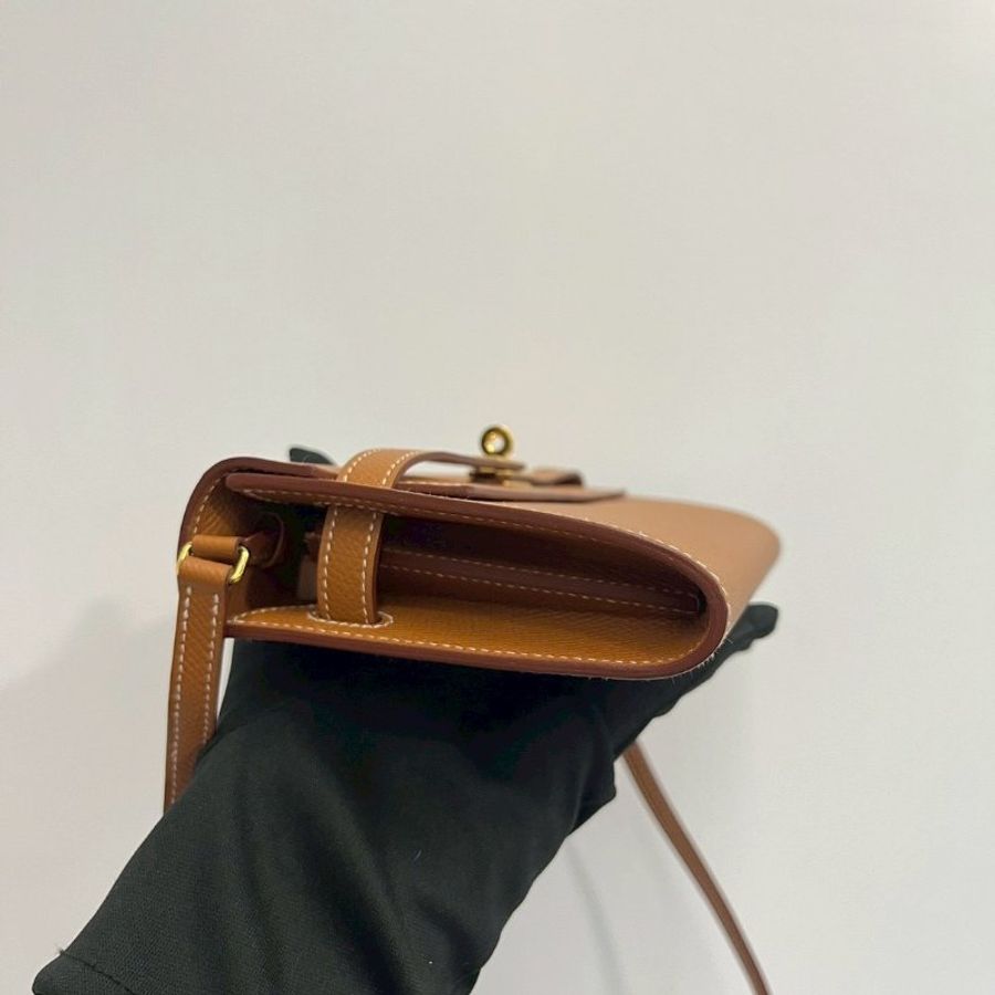 Hermes Kelly to go金棕金 U刻 Epsom皮-5