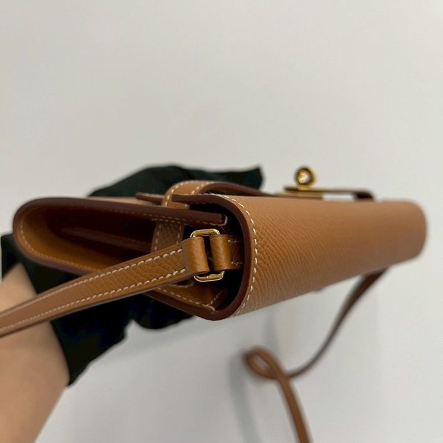Hermes Kelly to go金棕金 U刻 Epsom皮-13
