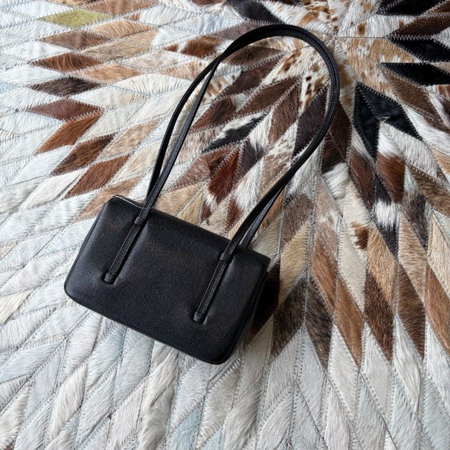 CHANEL Preppy coco MINI翻蓋肩背黑色 晶-1