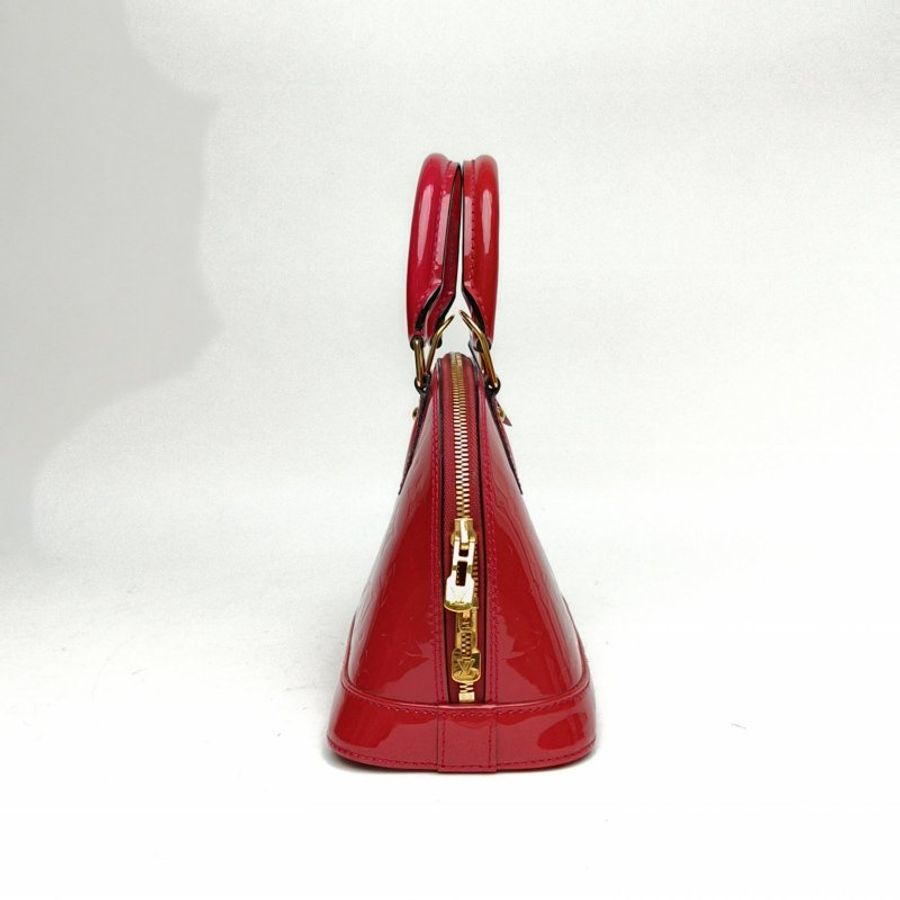 LOUIS VUITTON ALMA贝壳包BB23.5玫红漆皮2013肩背包-3