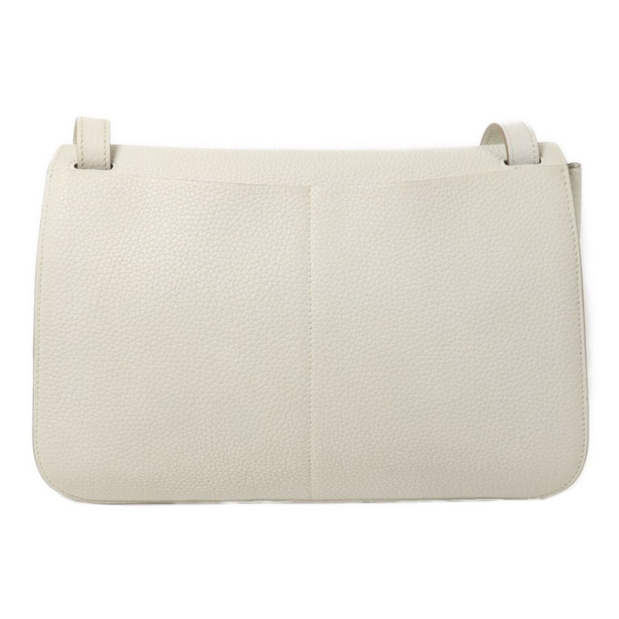 HERMES Clemence皮革Halzan 31手挽肩背兩用袋Blanc-1