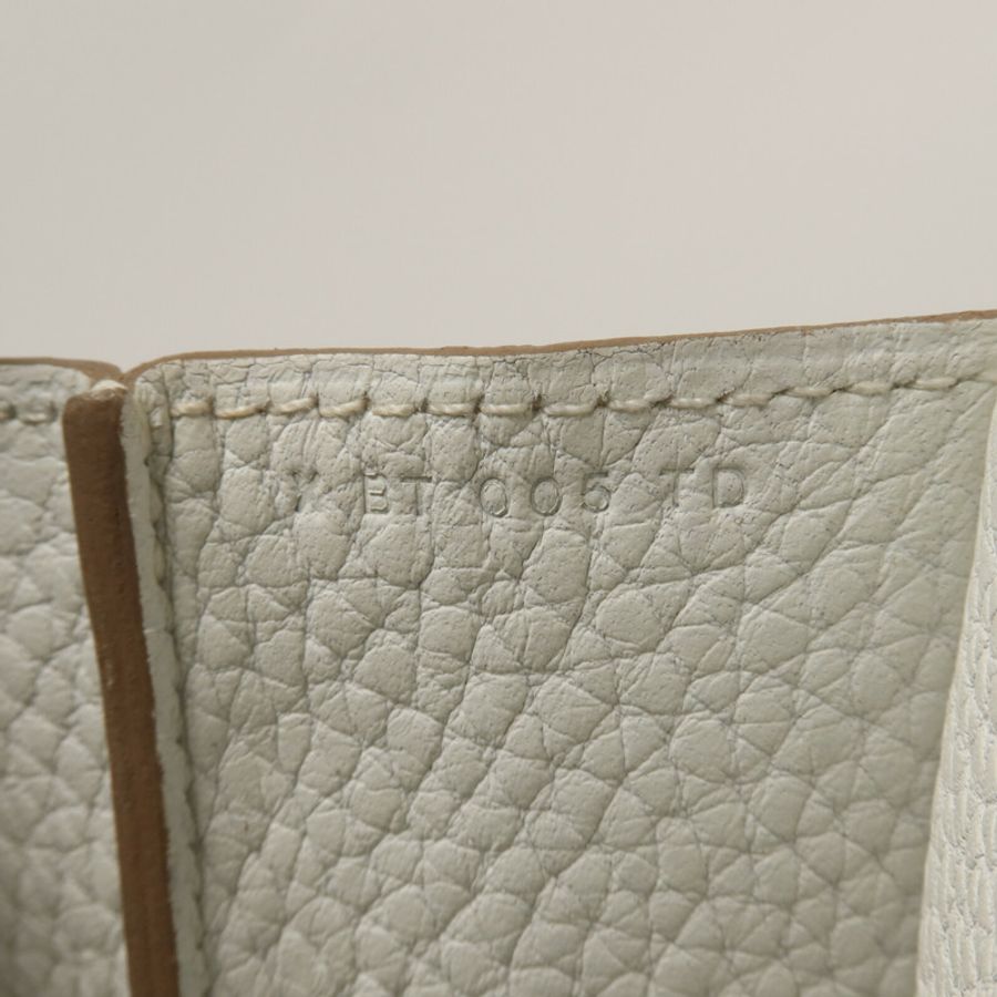 HERMES Clemence皮革Halzan 31手挽肩背兩用袋Blanc-6