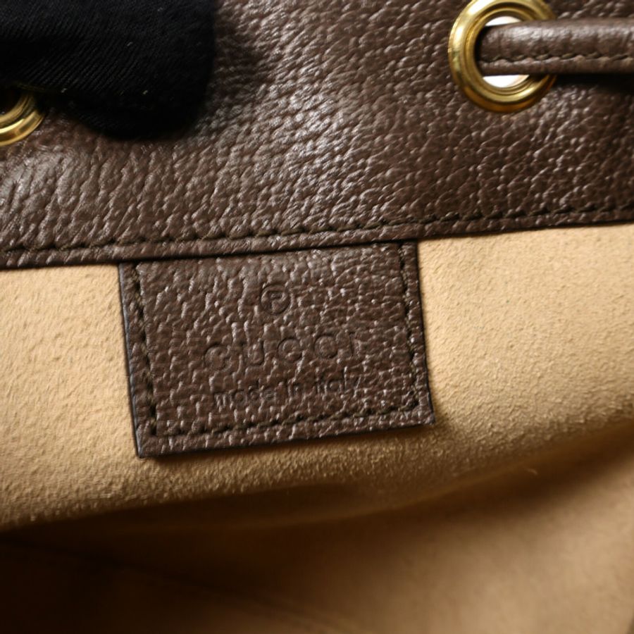 GUCCI 塗層帆布Ophidia Mini Bucket肩背袋-5