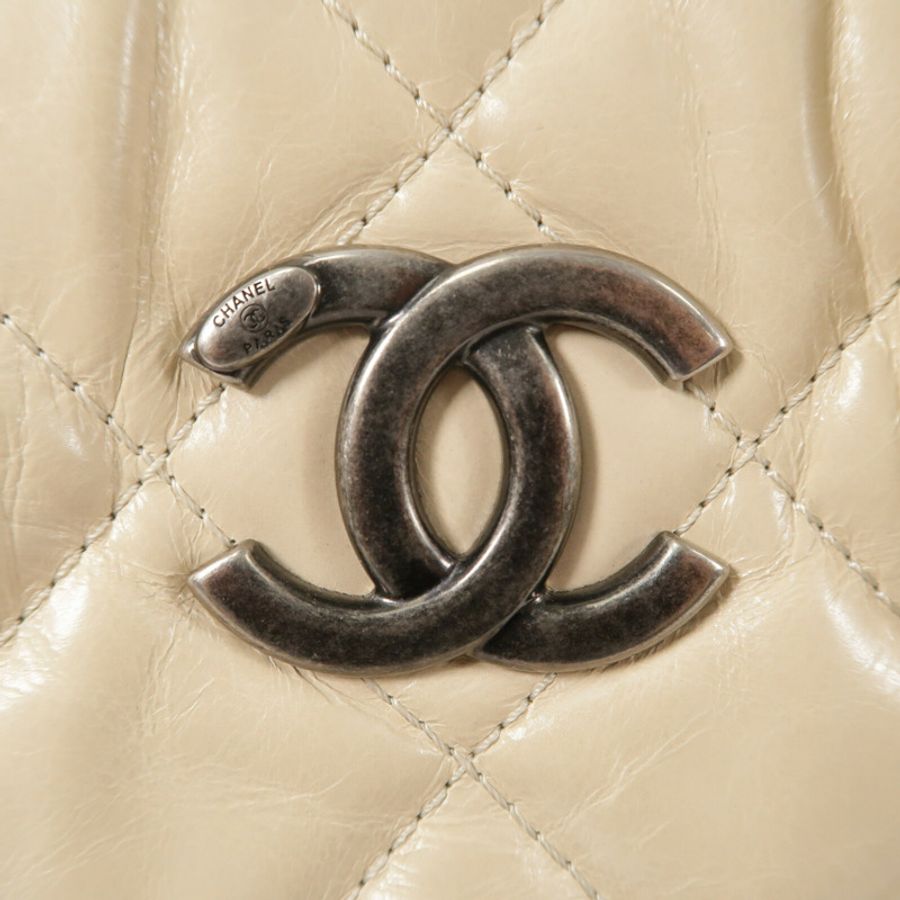 CHANEL 牛皮皮革Tote Bag鏈帶手挽袋-5