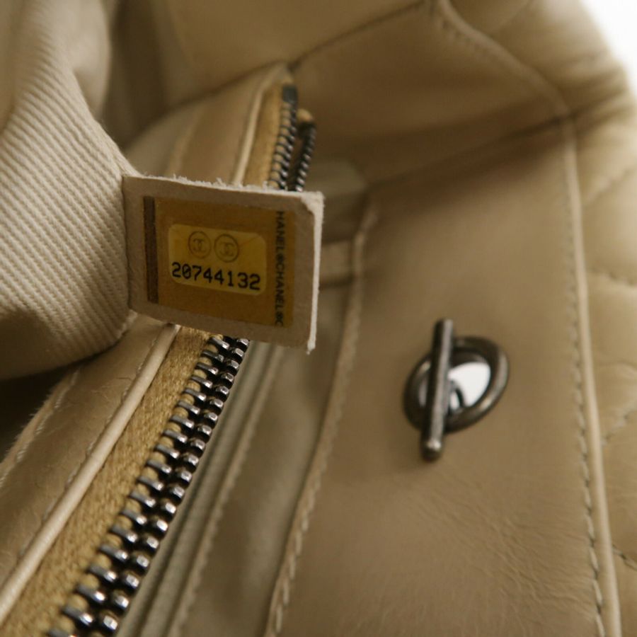 CHANEL 牛皮皮革Tote Bag鏈帶手挽袋-7