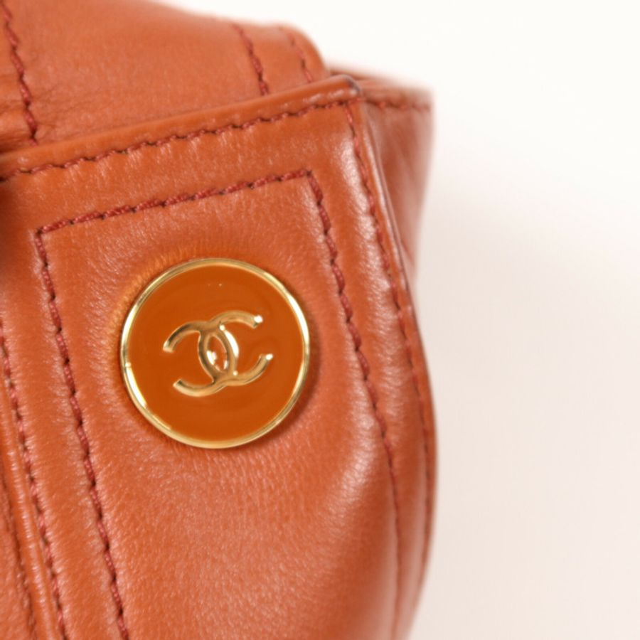 CHANEL 牛皮皮革Hobo Bag手挽肩背兩用袋-9