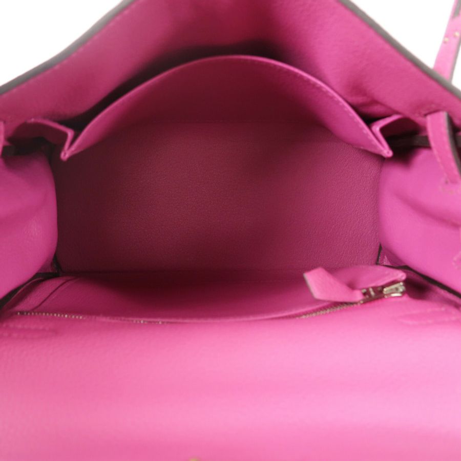 HERMES Togo皮革Kelly 25手挽肩背兩用袋Rose Purple-4
