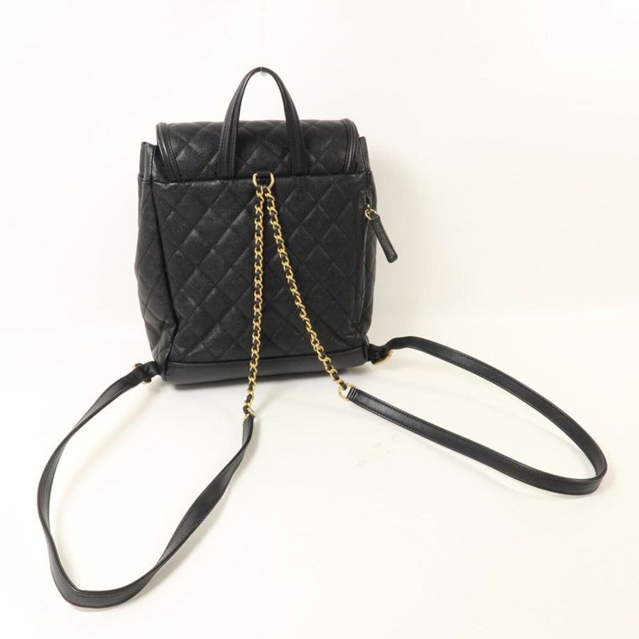 CHANEL 牛皮皮革Chain Backpack鏈帶背包-7