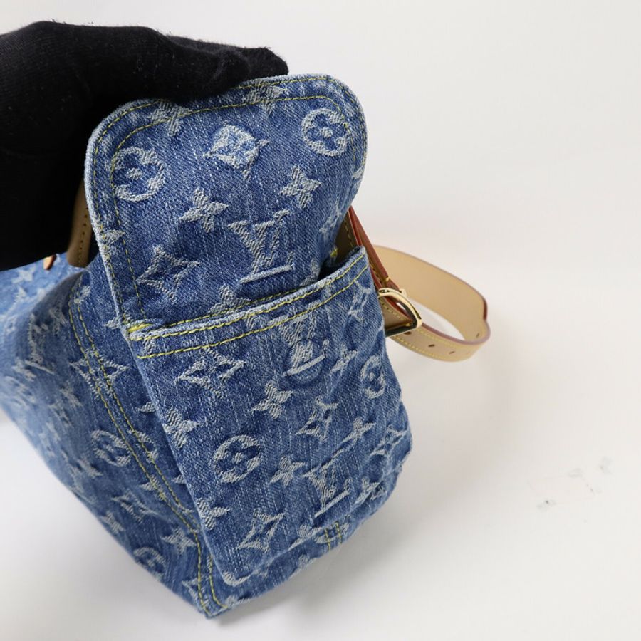 LOUIS VUITTON Monogram Denim Carryall Cargo PM肩背袋-8