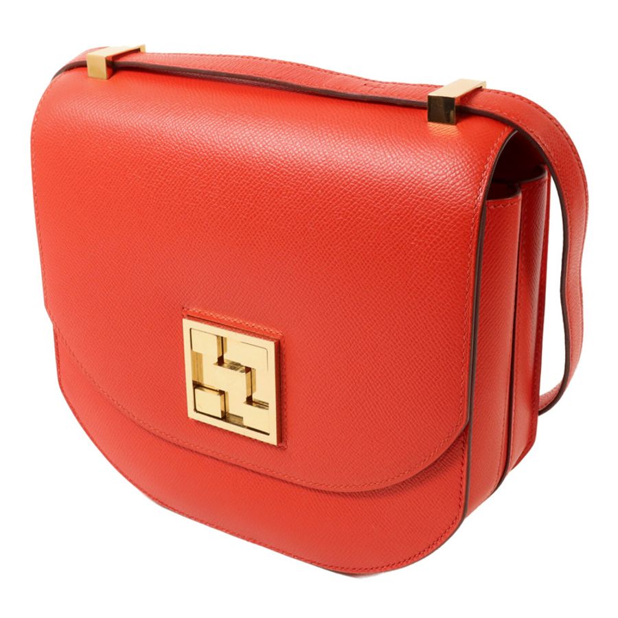HERMES Epsom皮革Mosaique AU 24 Bag肩背袋Rouge Casaque-2