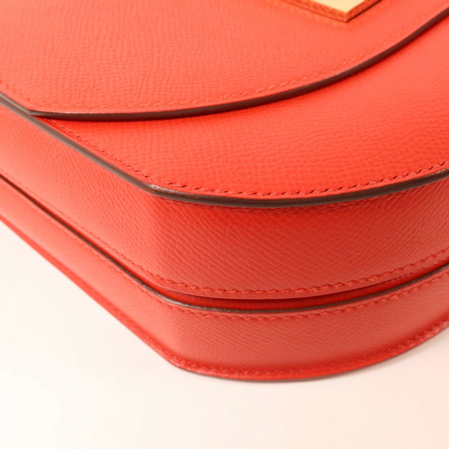 HERMES Epsom皮革Mosaique AU 24 Bag肩背袋Rouge Casaque-10