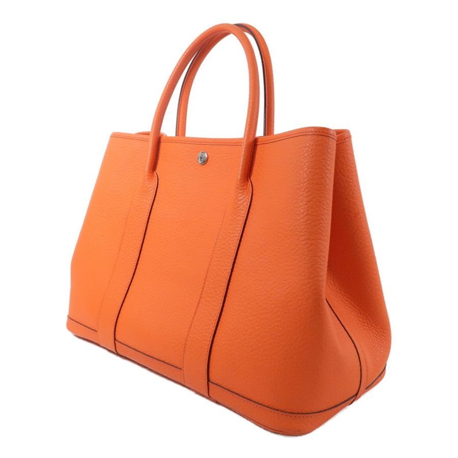 HERMES Negonda皮革Garden Party PM手挽袋Orange-2