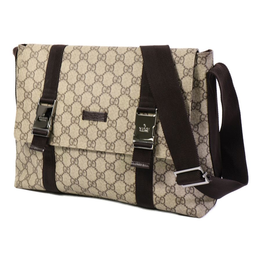 GUCCI 塗層帆布GG Supreme肩背袋-2