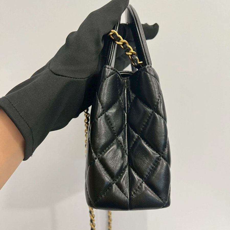 Chanel Mini Kelly 黑金晶片款-4