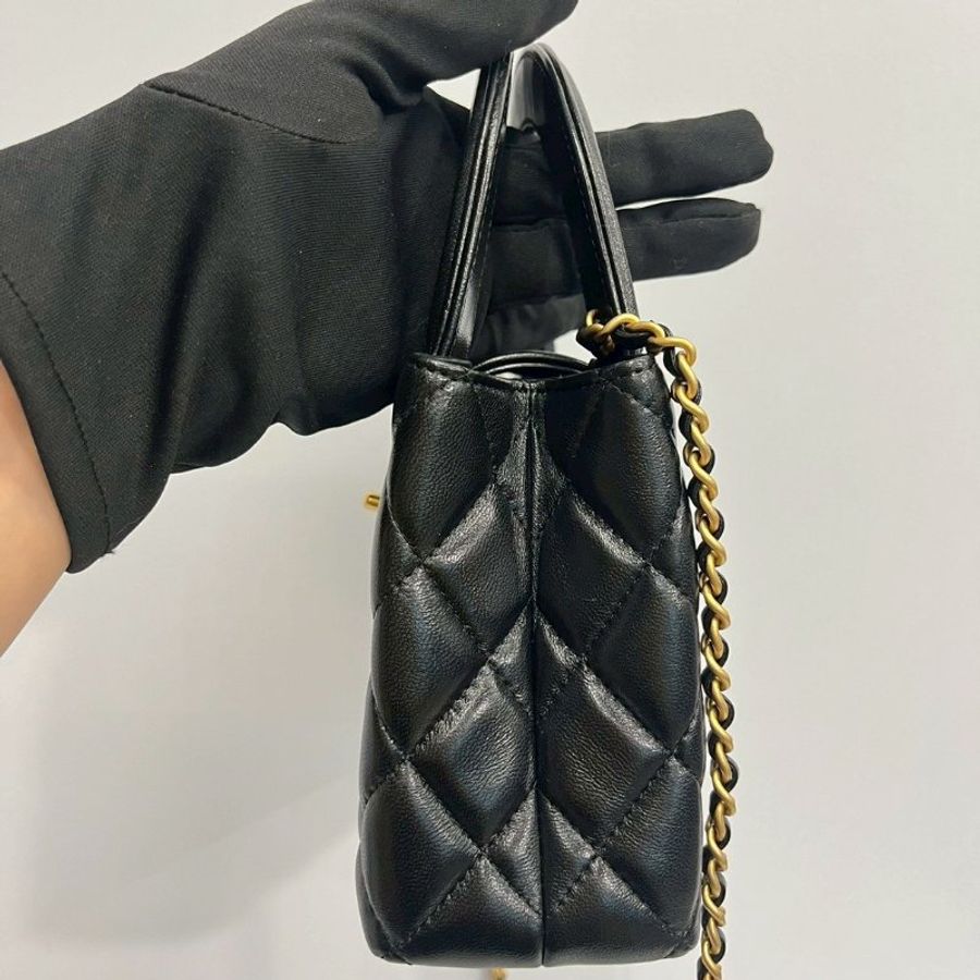 Chanel Mini Kelly 黑金晶片款-6