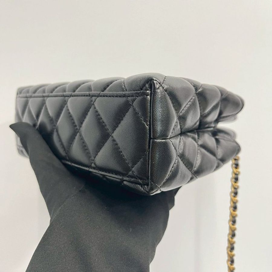 Chanel Mini Kelly 黑金晶片款-8