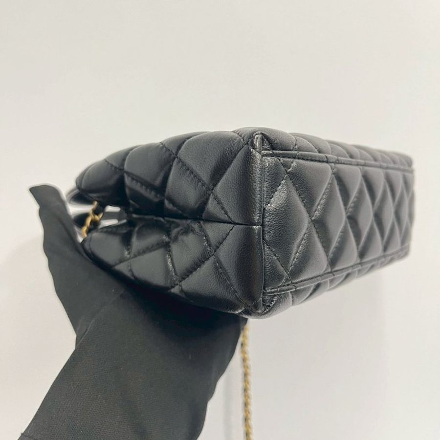 Chanel Mini Kelly 黑金晶片款-9