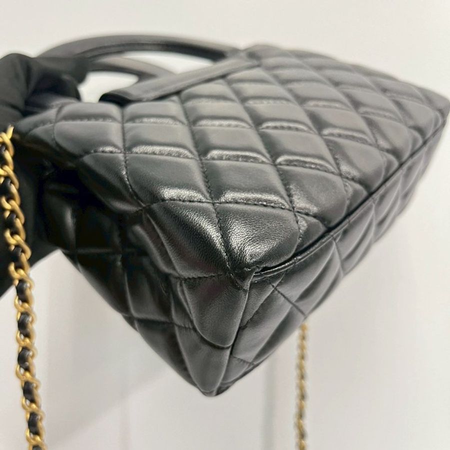 Chanel Mini Kelly 黑金晶片款-12