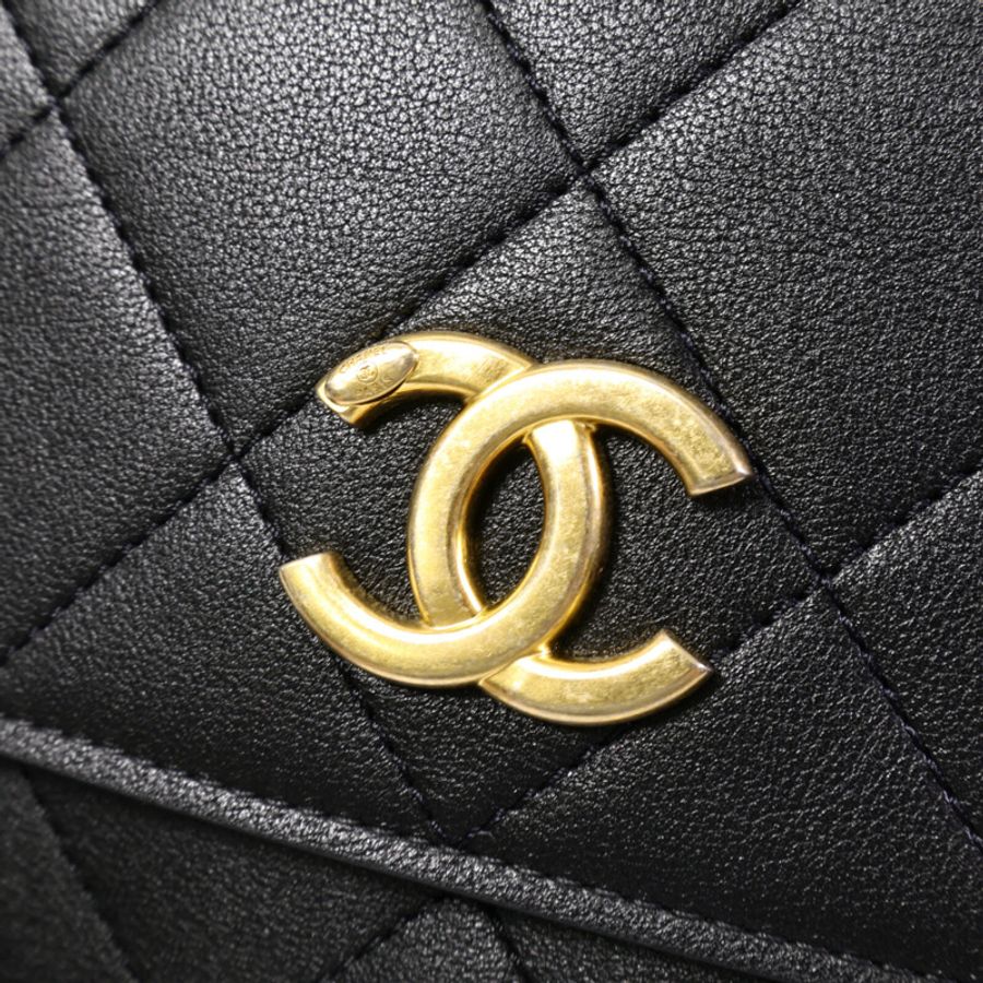 CHANEL 牛皮皮革Chain Shoulder Bag鏈帶肩背袋-6