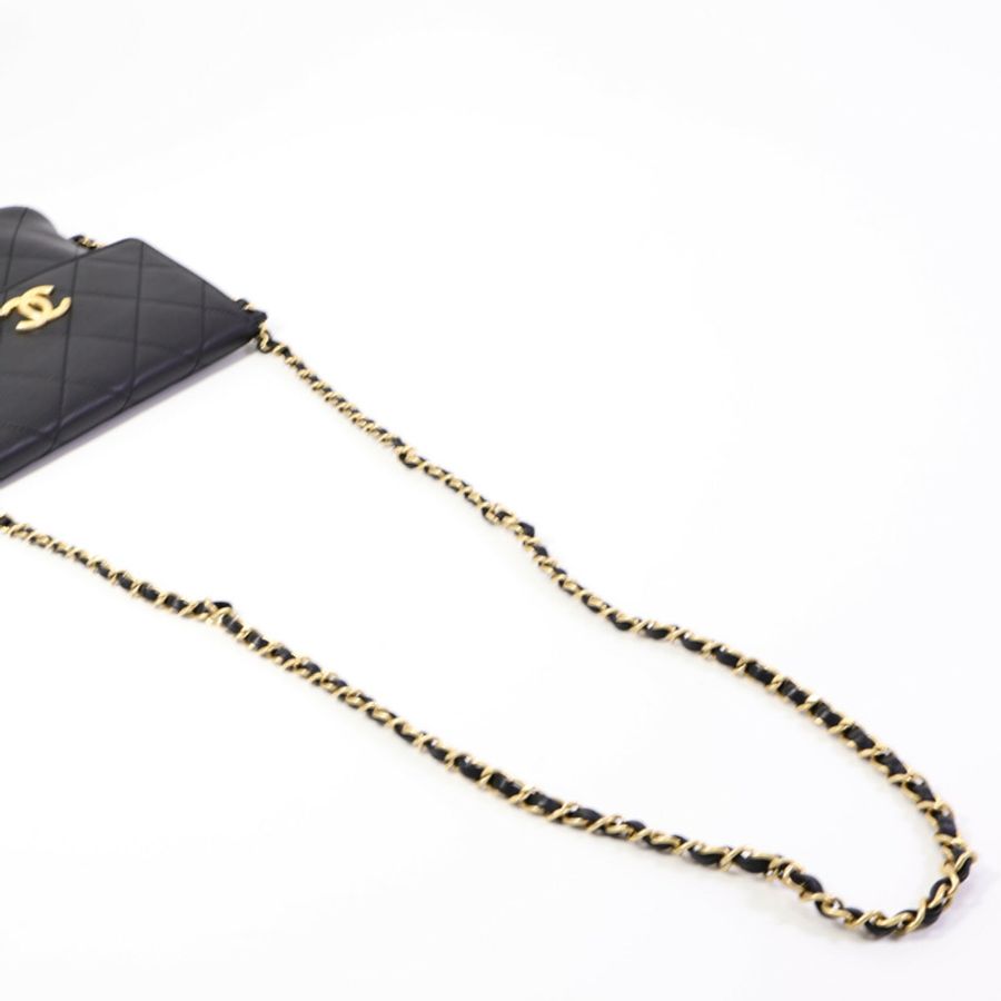 CHANEL 牛皮皮革Chain Shoulder Bag鏈帶肩背袋-8