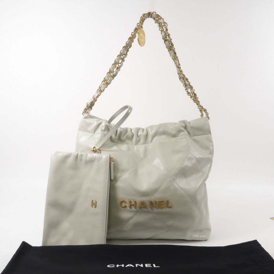 CHANEL 牛皮皮革Chanel 22 Small鏈帶肩背袋-11