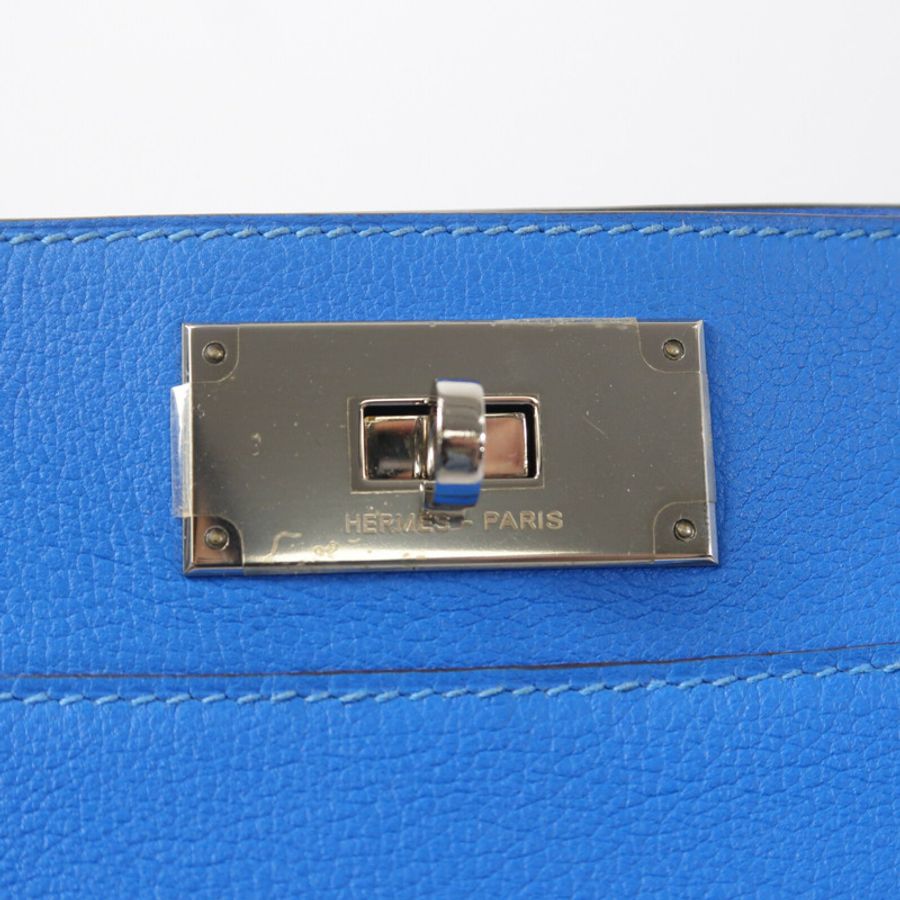 HERMES Evercolor皮革Toolbox 26手挽肩背兩用袋Blue Hydra-6