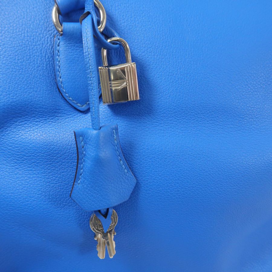 HERMES Evercolor皮革Toolbox 26手挽肩背兩用袋Blue Hydra-8