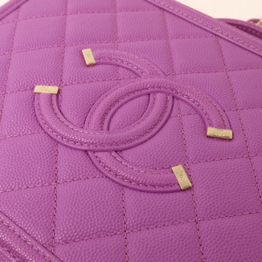 CHANEL 牛皮皮革Vanity Case鏈帶手挽肩背兩用袋-15