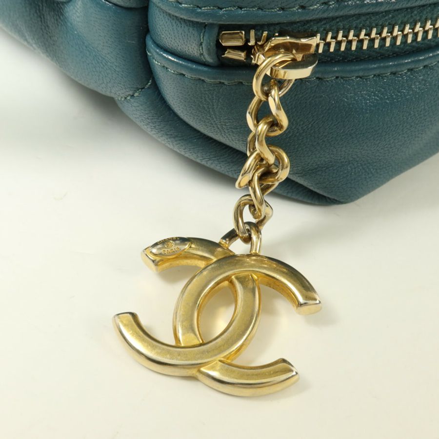 CHANEL 羊皮皮革Chain Shoulder鏈帶肩背袋-14