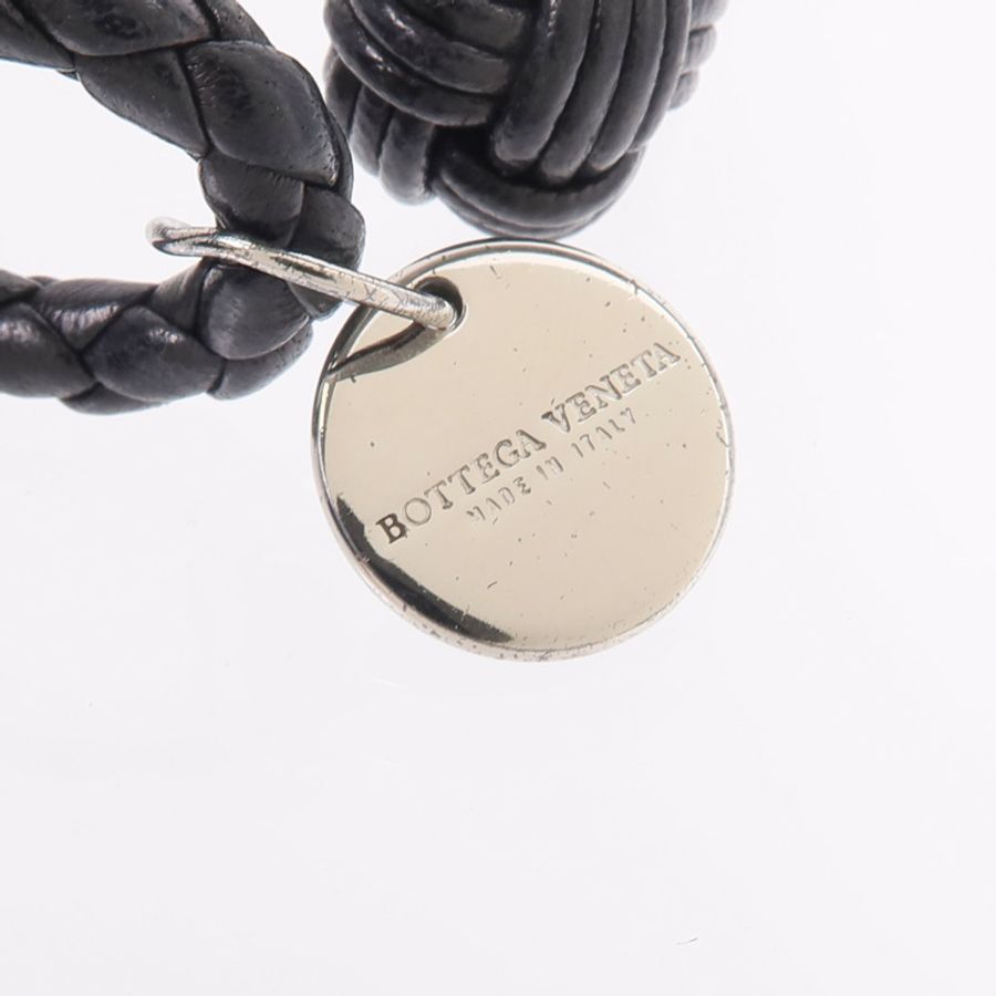 BOTTEGA VENETA 織紋皮革/925純銀Knot Bracelet手帶-6