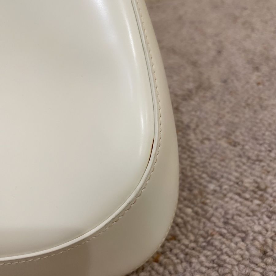 Prada 普拉達 Cleo hobo腋下包 白色亮面牛皮中號-10