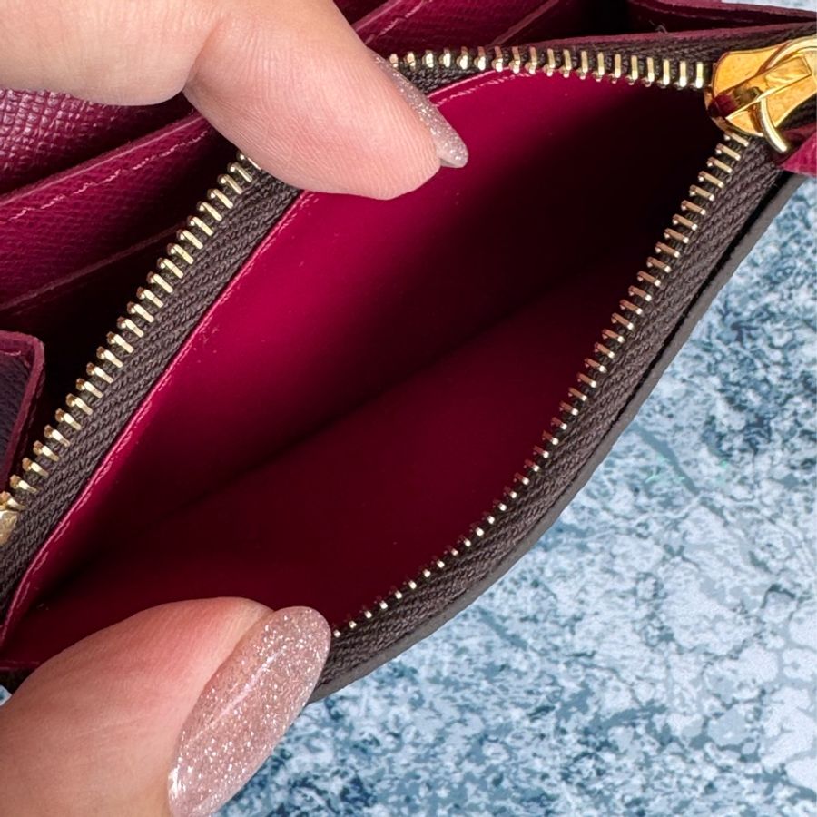 LV M41939花紋內桃紅釦式零錢包👛-21
