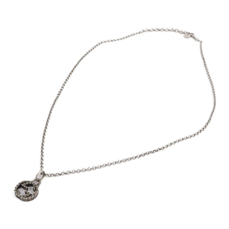 GUCCI 925純銀Interlocking G Necklace項鍊-3