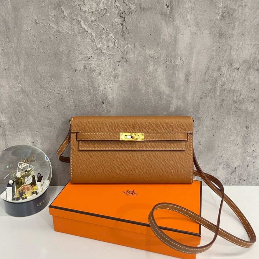Hermes Kelly to go金棕金 Epsom皮-0