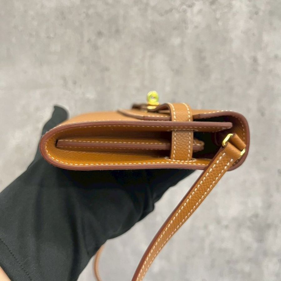 Hermes Kelly to go金棕金 Epsom皮-7