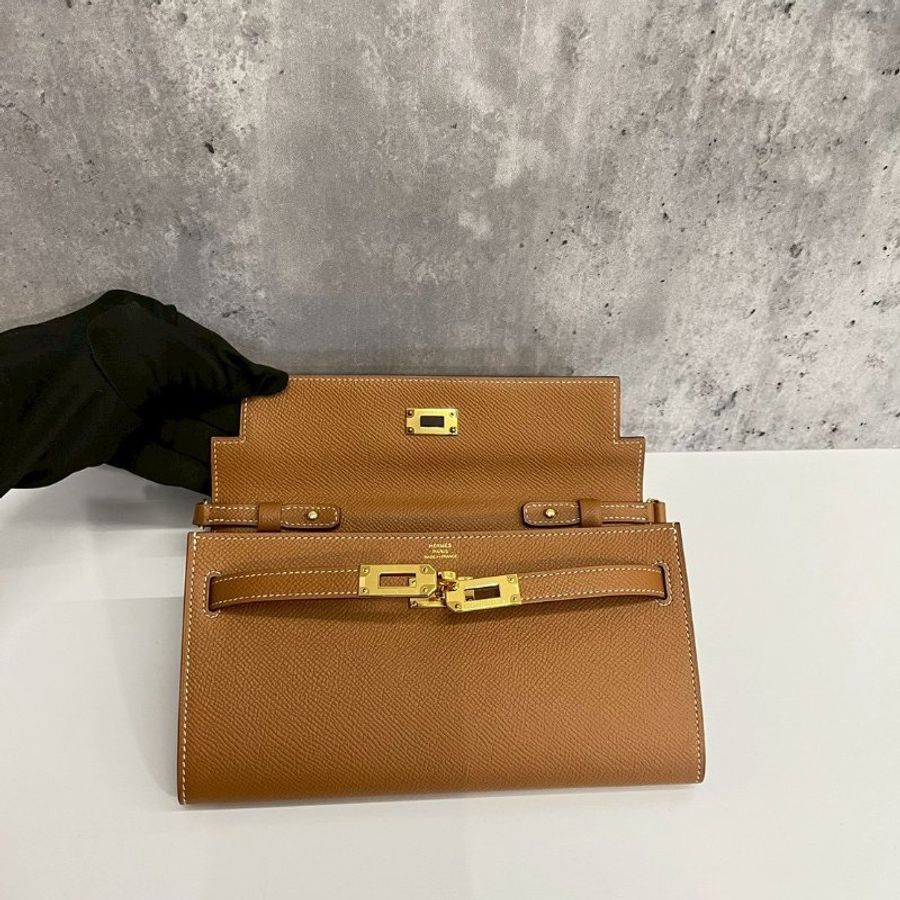 Hermes Kelly to go金棕金 Epsom皮-13