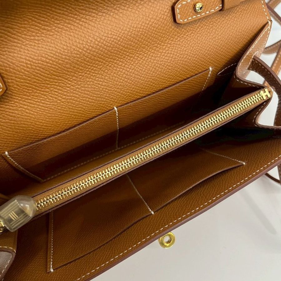 Hermes Kelly to go金棕金 Epsom皮-14