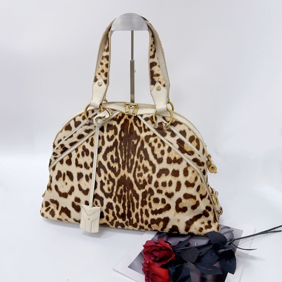 【赫蒂國際精品】 YSL 聖羅蘭 Muse 經典馬毛豹紋包 vintage-0