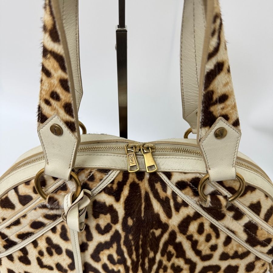 【赫蒂國際精品】 YSL 聖羅蘭 Muse 經典馬毛豹紋包 vintage-8