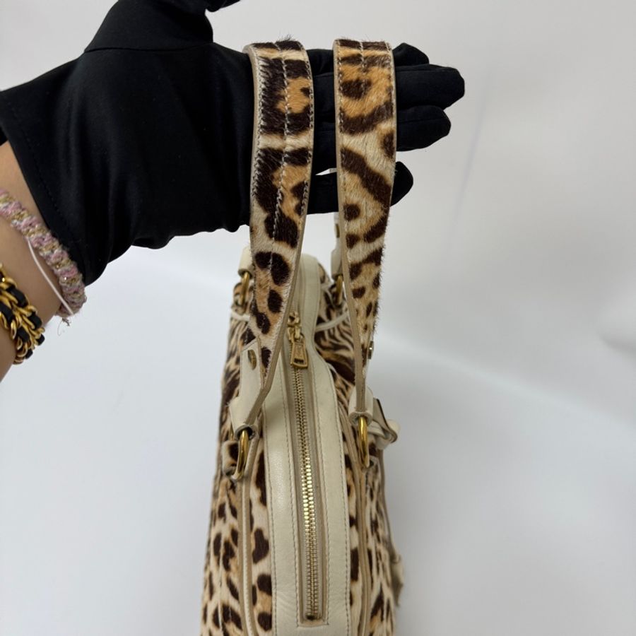 【赫蒂國際精品】 YSL 聖羅蘭 Muse 經典馬毛豹紋包 vintage-10