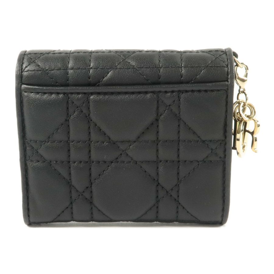 Dior 羊皮皮革Mini Lady Dior Gardenia Wallet錢包-1