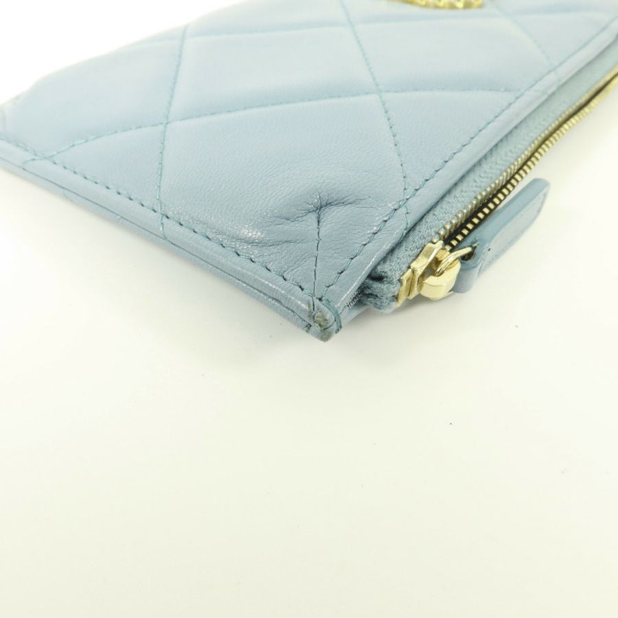 CHANEL 羊皮皮革C19 Phone And Card Holder卡片套電話包-11