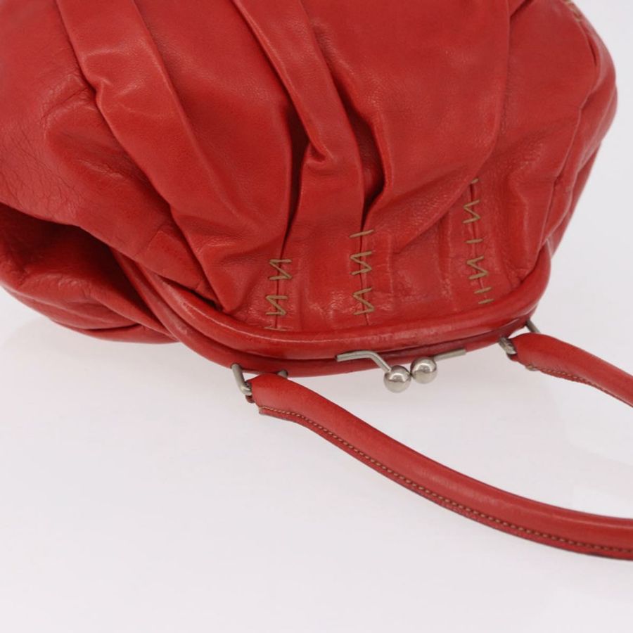 【日本直送】Miu Miu 手提包 皮革 紅色 銀色 正品 183854V-5
