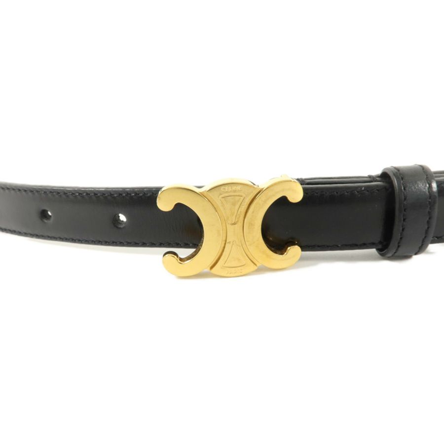 CELINE 牛皮皮革Triomphe Belt 80cm皮帶-2