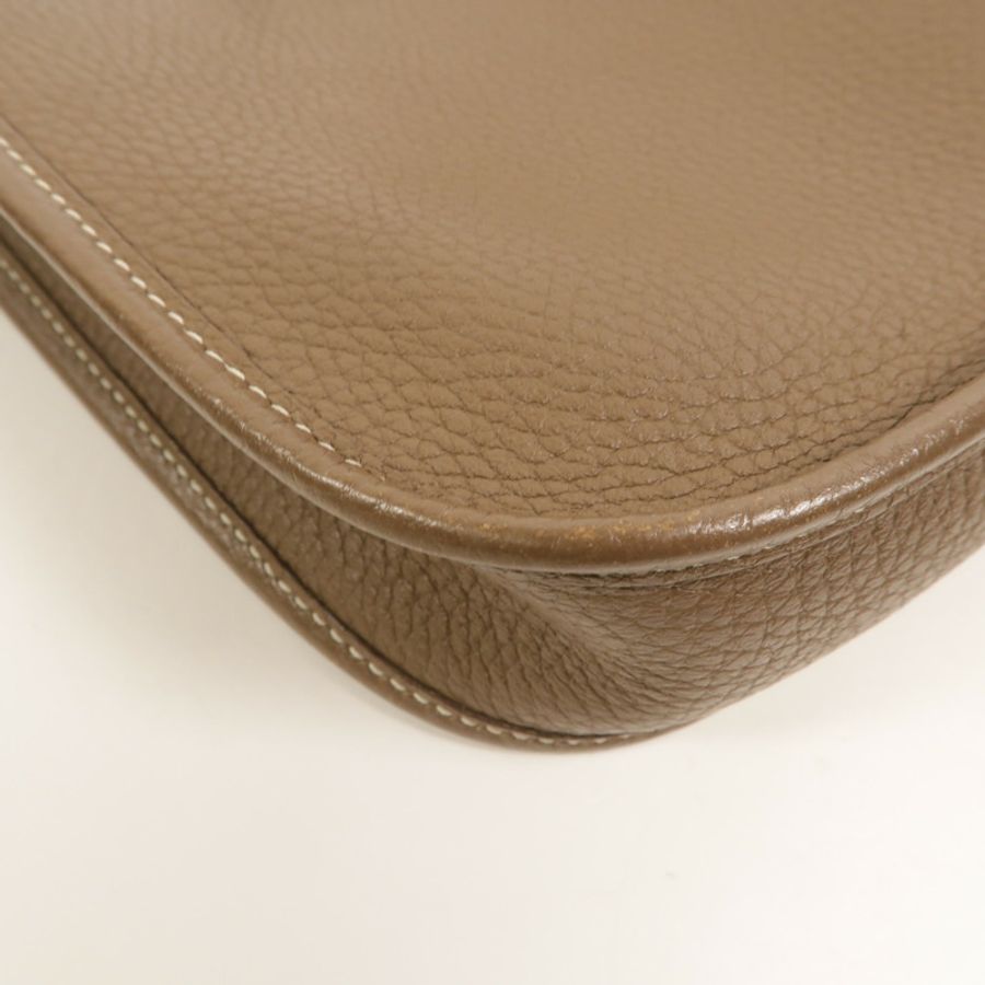 HERMES Clemence皮革Evelyne TPM肩背袋Etoupe-14